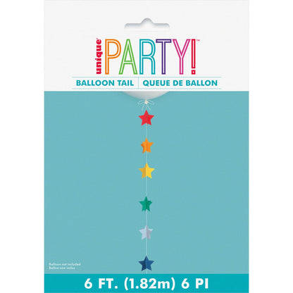 3D Paper Star Balloon Tail 1.82m - The Party Marketplace