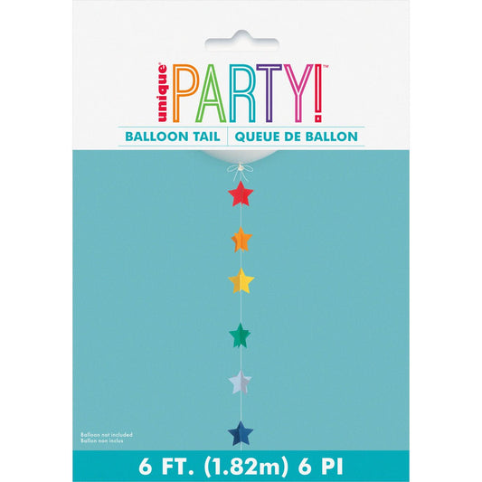 3D Paper Star Balloon Tail 1.82m - The Party Marketplace