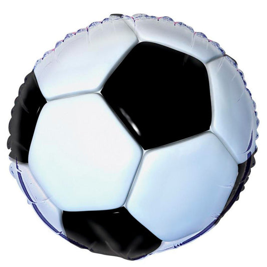3D Soccer Round Foil Balloon 45cm - The Party Marketplace