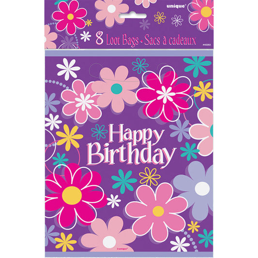 Birthday Blossom Loot Bags (Pack of 8)