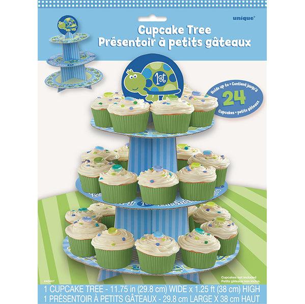 1st Birthday Turtle Cupcake Tree