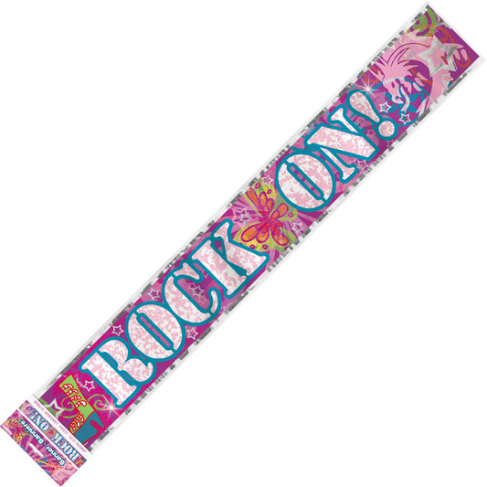 "Rock On" Foil Banner - 3.65m