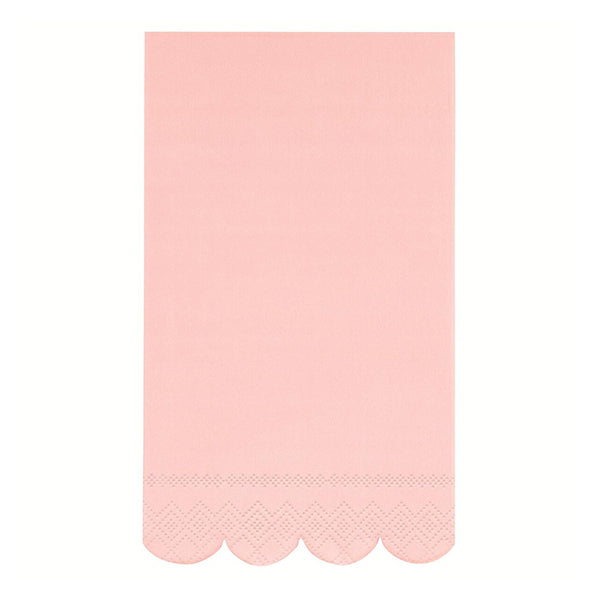 Ballet Pink Scalloped Edge Guest Napkins (Pack of 16)