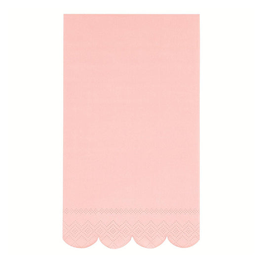 Ballet Pink Scalloped Edge Guest Napkins (Pack of 16)