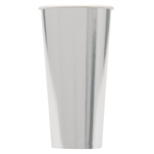 Silver Foil Paper Cups 591ml (Pack of 6)