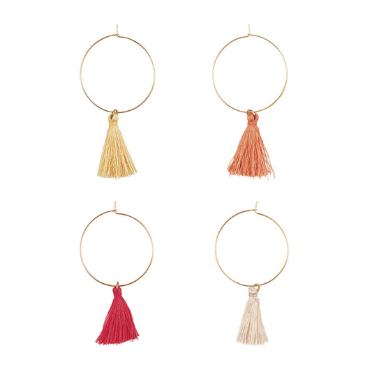 Fringe Drink Charms - Assorted Colours (Pack of 8)