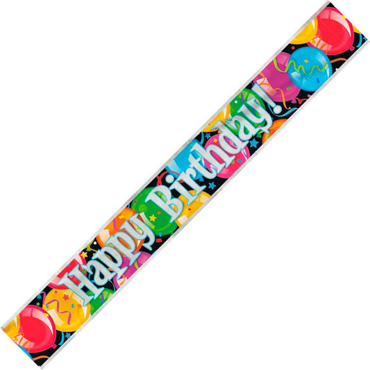 Bravo "Happy Birthday" Foil Banner - 3.65m