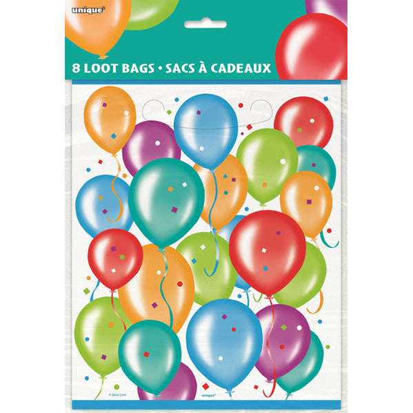 Balloon Birthday Loot Bags (Pack of 8)