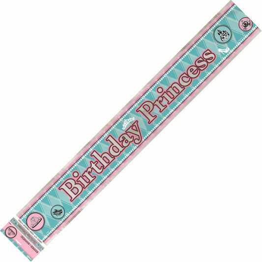 Fairytale Princess "Birthday Princess" Foil Banner - 3.65m