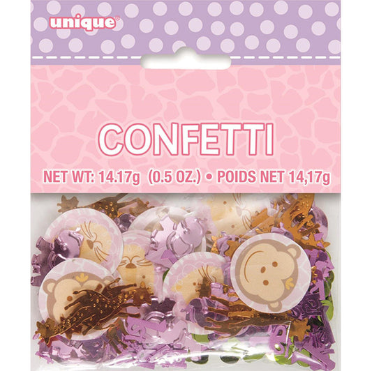 Pink Safari 1st Birthday Confetti (14g)