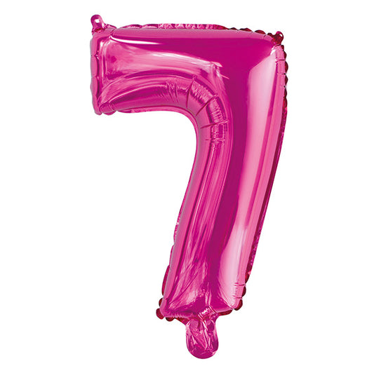 Hot Pink "7" Numeral Foil Balloon (35cm)