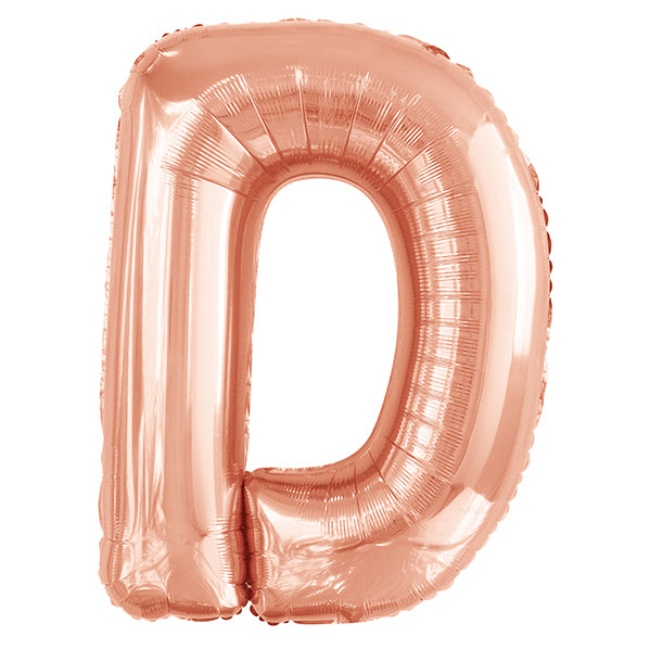 Rose Gold "D" Letter Foil Balloon (86cm)