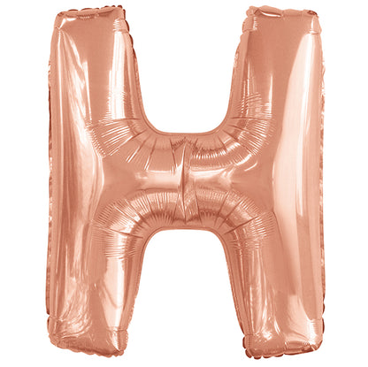 Rose Gold "H" Letter Foil Balloon (86cm)