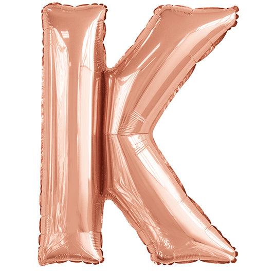 Rose Gold "K" Letter Foil Balloon (86cm)