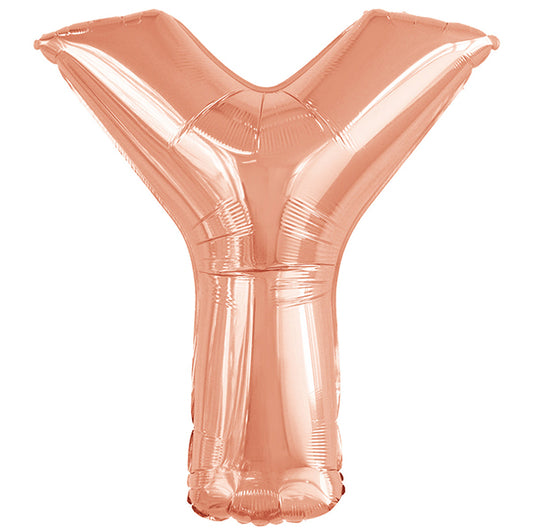 Rose Gold "Y" Letter Foil Balloon (86cm)