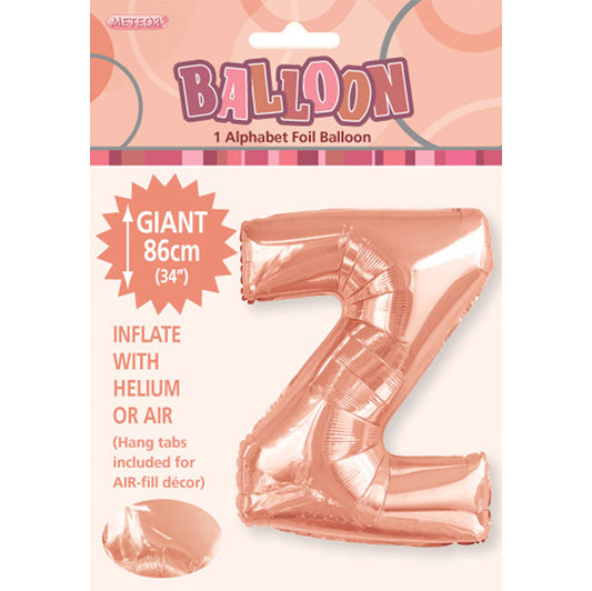 Rose Gold "Z" Letter Foil Balloon (86cm)