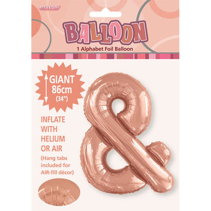 Rose Gold "&" Letter Foil Balloon (86cm)