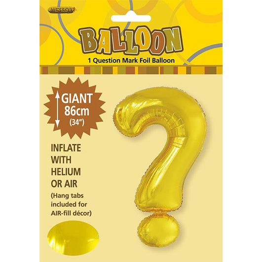 Gold "?" Letter Foil Balloon (86cm)