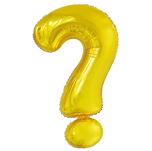 Gold "?" Letter Foil Balloon (86cm)