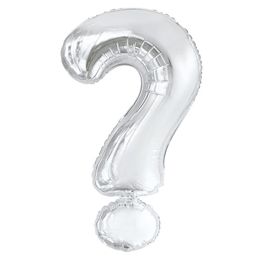 Silver "?" Letter Foil Balloon (86cm)