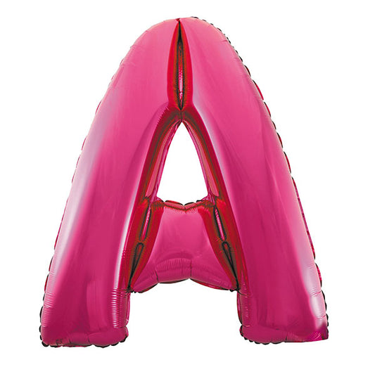 Hot Pink "A" Letter Foil Balloon (86cm)