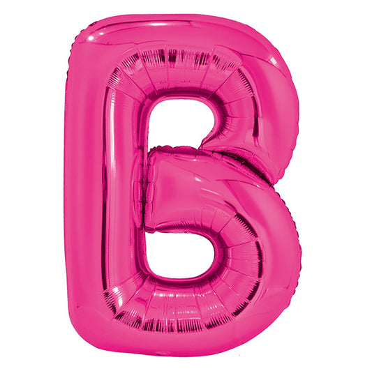 Hot Pink "B" Letter Foil Balloon (86cm)