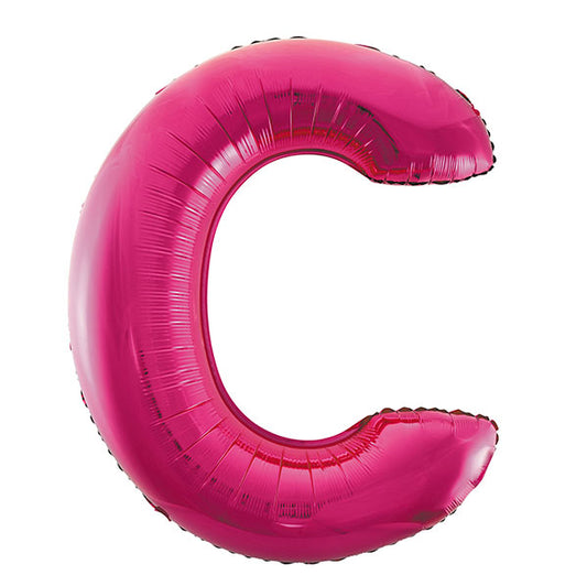 Hot Pink "C" Letter Foil Balloon (86cm)