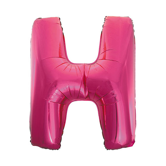 Hot Pink "H" Letter Foil Balloon (86cm)