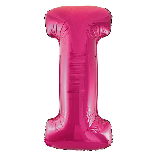 Hot Pink "I" Letter Foil Balloon (86cm)