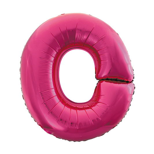 Hot Pink "O" Letter Foil Balloon (86cm)