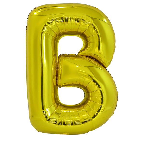 Gold "B" Letter Foil Balloon (86cm)