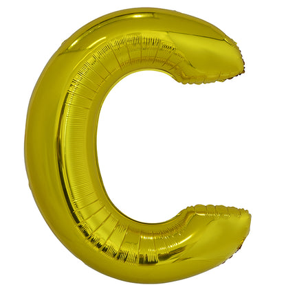 Gold "C" Letter Foil Balloon (86cm)