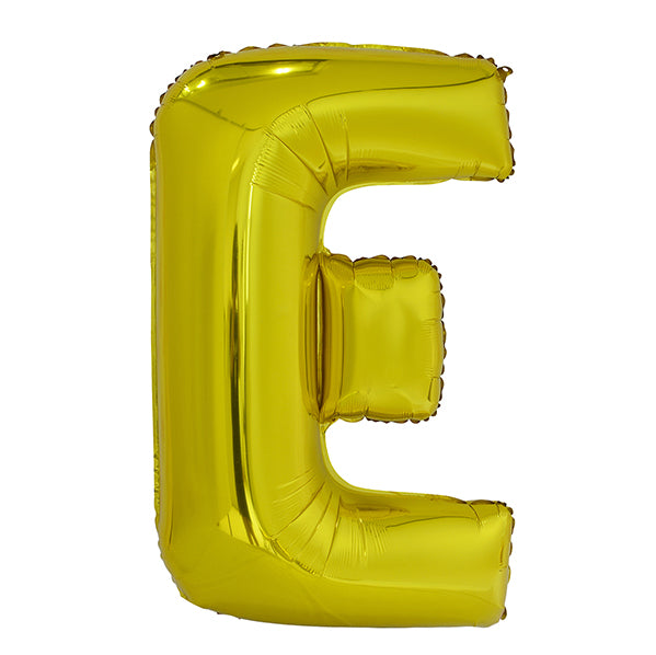 Gold "E" Letter Foil Balloon (86cm)