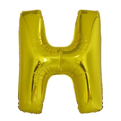 Gold "H" Letter Foil Balloon (86cm)