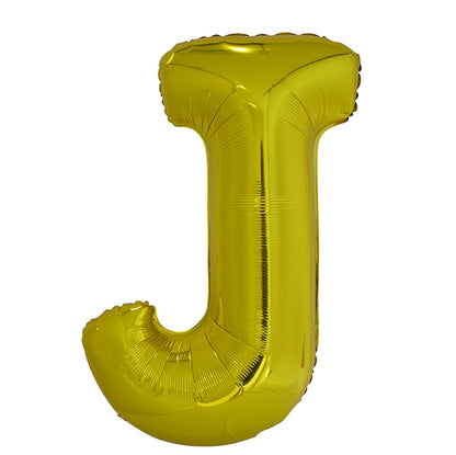 Gold "J" Letter Foil Balloon (86cm)