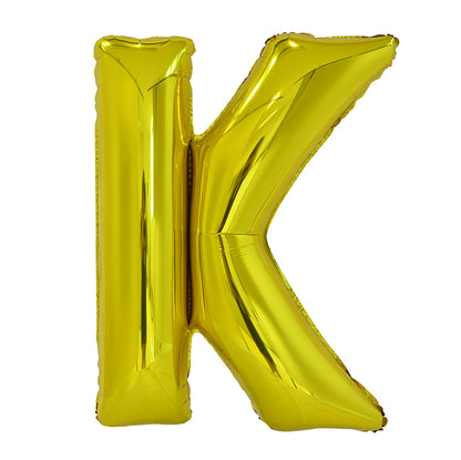 Gold "K" Letter Foil Balloon (86cm)