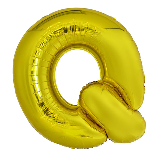 Gold "Q" Letter Foil Balloon (86cm)