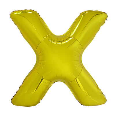 Gold "X" Letter Foil Balloon (86cm)