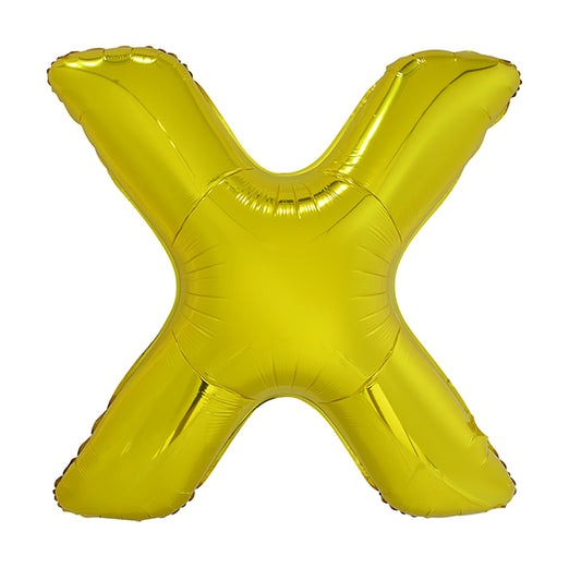 Gold "X" Letter Foil Balloon (86cm)