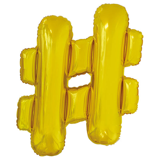 Gold "#" Letter Foil Balloon (86cm)