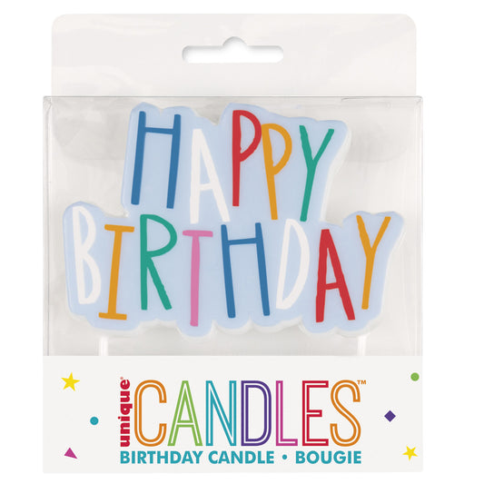 Birthday Mayhem "Happy Birthday" Large Pick Candle