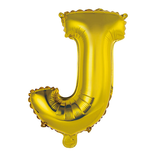 Gold "J" Letter Foil Balloon (35cm)