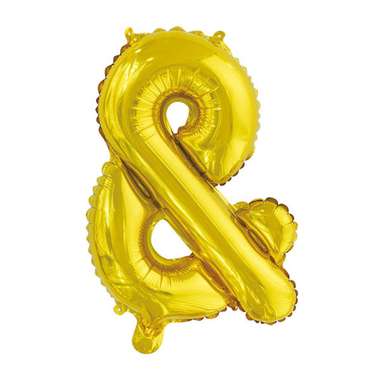 Gold "&" Letter Foil Balloon (35cm)