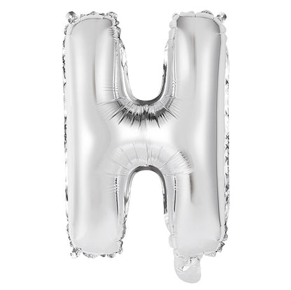 Silver "H" Letter Foil Balloon (35cm)