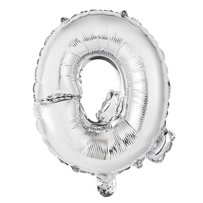 Silver "Q" Letter Foil Balloon (35cm)