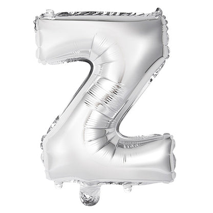 Silver "Z" Letter Foil Balloon (35cm)