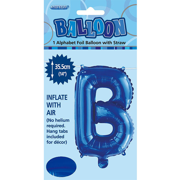 Royal Blue "B" Letter Foil Balloon (35cm)