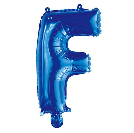 Royal Blue "F" Letter Foil Balloon (35cm)