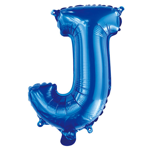 Royal Blue "J" Letter Foil Balloon (35cm)