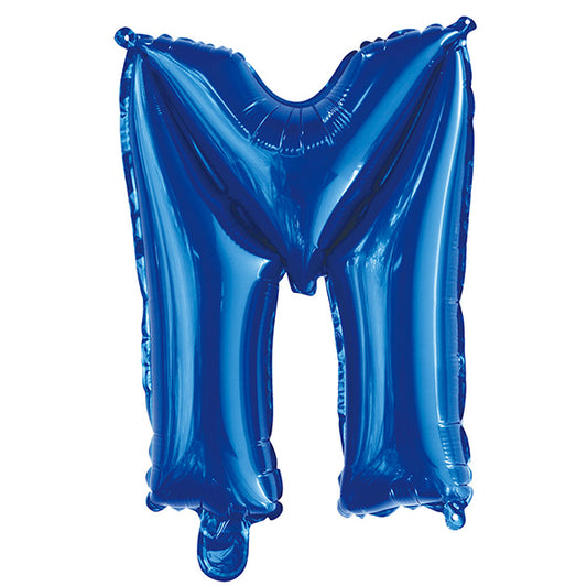 Royal Blue "M" Letter Foil Balloon (35cm)